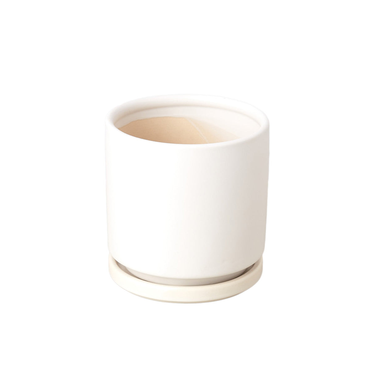 White Cylinder Pot - 4 Inch